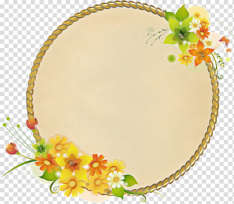 flower circle frame floral circle frame, Plant transparent background PNG clipart