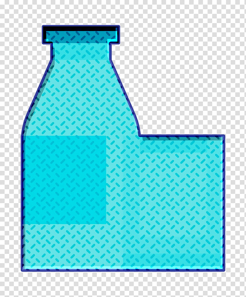 Milk icon Beverage icon, Angle, Line, Turquoise, Area transparent background PNG clipart