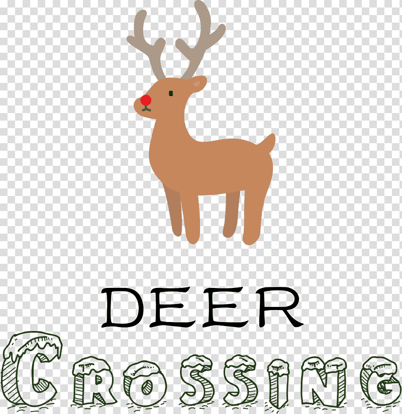 Deer Crossing Deer, Reindeer, Animal Figurine, Meter, Tail, Biology, Science transparent background PNG clipart