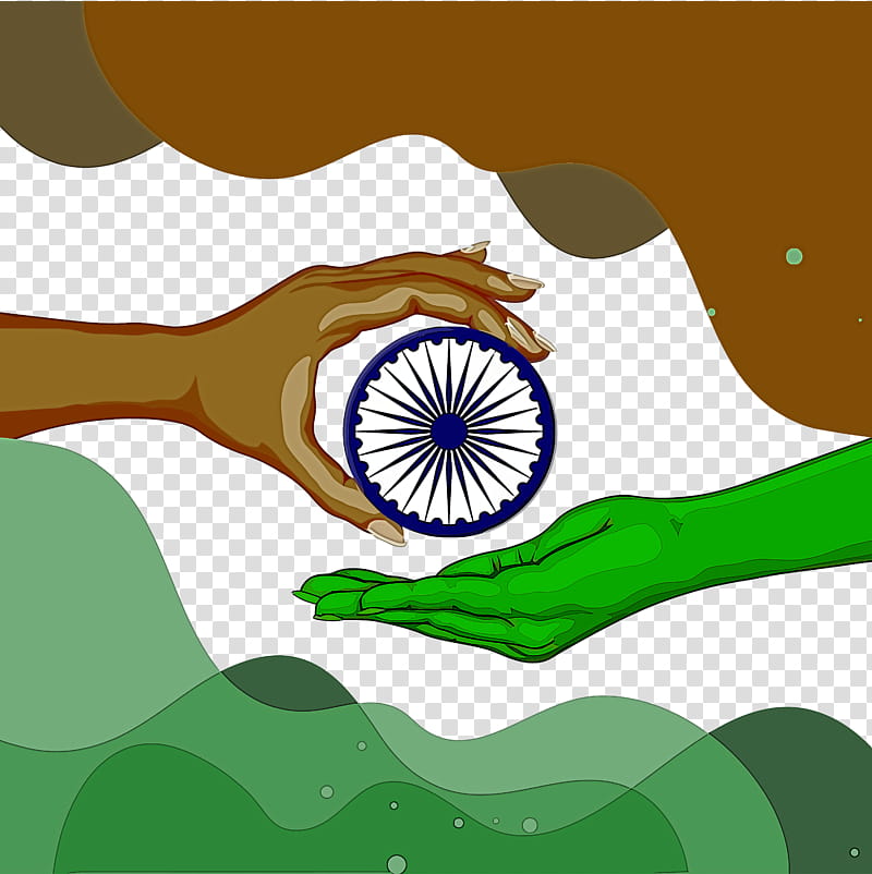Happy India Republic Day, Water, Flag, Hand, Plant transparent background PNG clipart