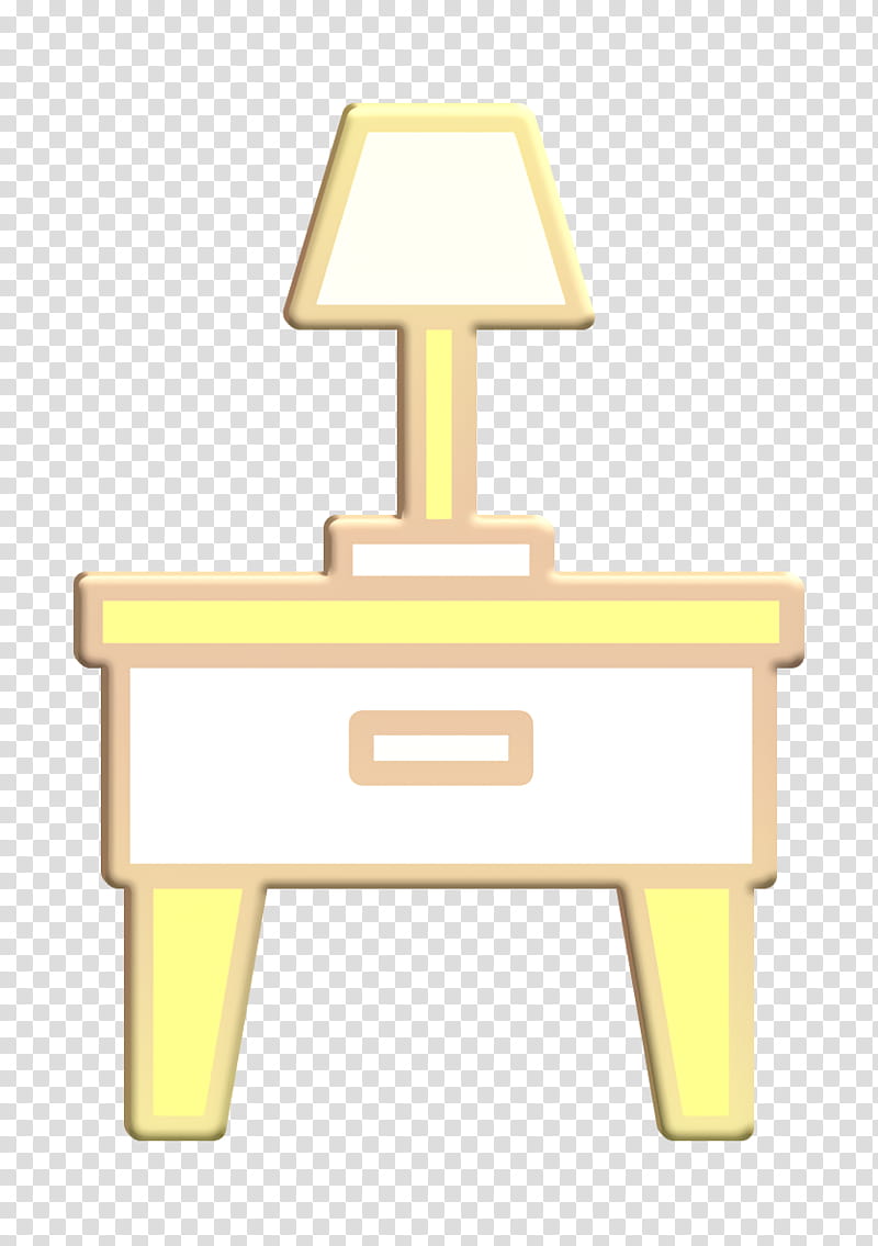 Lamp icon Interiors icon Furniture and household icon, Yellow, Table, Logo transparent background PNG clipart