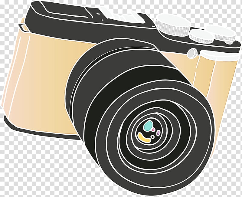 Camera lens, Cartoon Camera, Watercolor, Paint, Wet Ink, Mirrorless Interchangeablelens Camera, System Camera transparent background PNG clipart