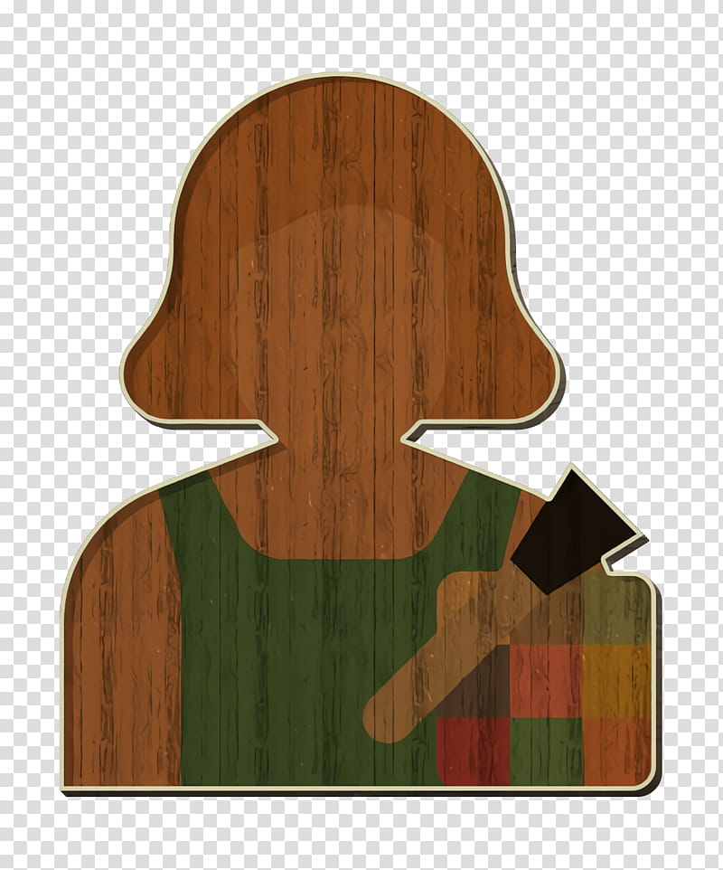 Makeup artist icon Job icon Jobs and Occupations icon, Wood, Wood Stain, Brown, Tree, Plywood, Table, Brown Hair transparent background PNG clipart