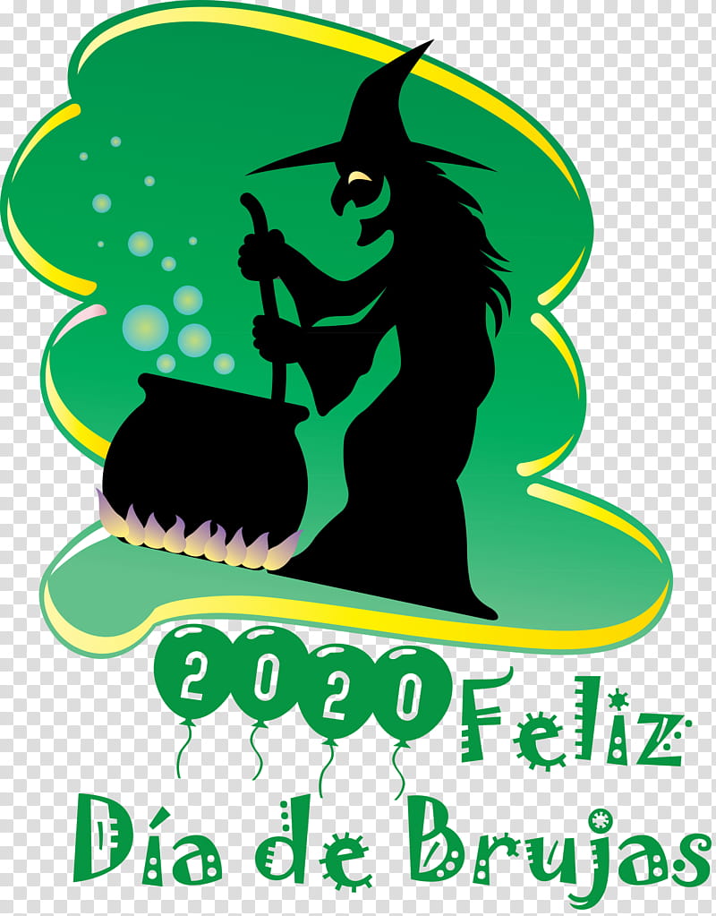 Feliz Día de Brujas Happy Halloween, Logo, Cartoon, Leaf, Green, Character, Shoe, Mtree transparent background PNG clipart
