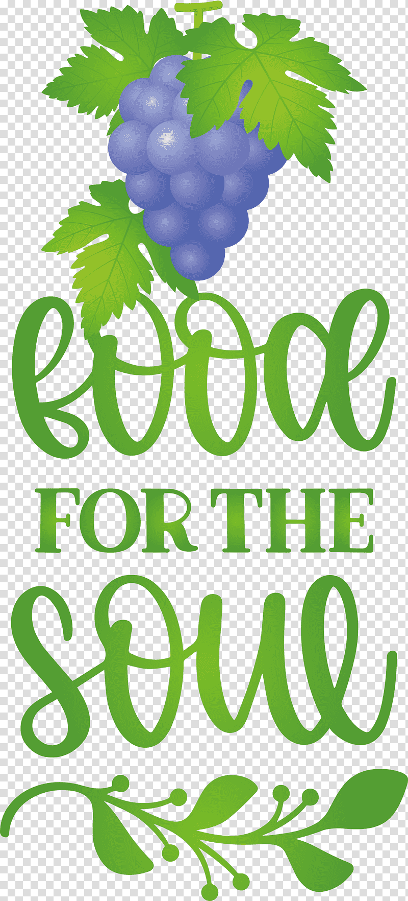 Food for the soul Food Cooking, Grape, Grape Leaves, Royaltyfree, Cartoon, Poster, Leaf transparent background PNG clipart