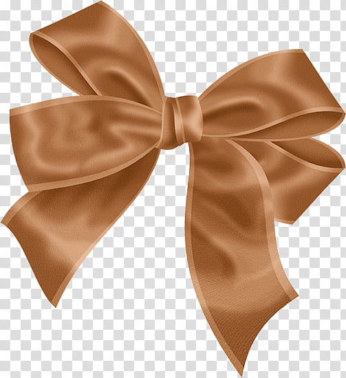 Bow tie, Ribbon, Satin, Brown, Silk, Yellow, Beige, Textile transparent background PNG clipart
