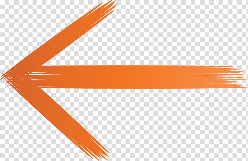 Brush Arrow, Orange, Line transparent background PNG clipart