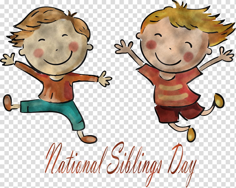 Siblings Day Happy Siblings Day National Siblings Day, Cartoon, Child transparent background PNG clipart