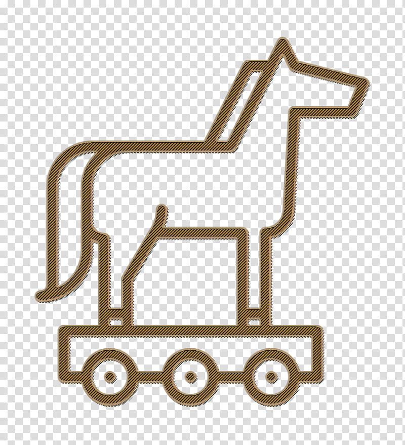 Trojan horse icon Data Protection icon Trojan icon, Line, Coloring Book, Logo, Symbol transparent background PNG clipart
