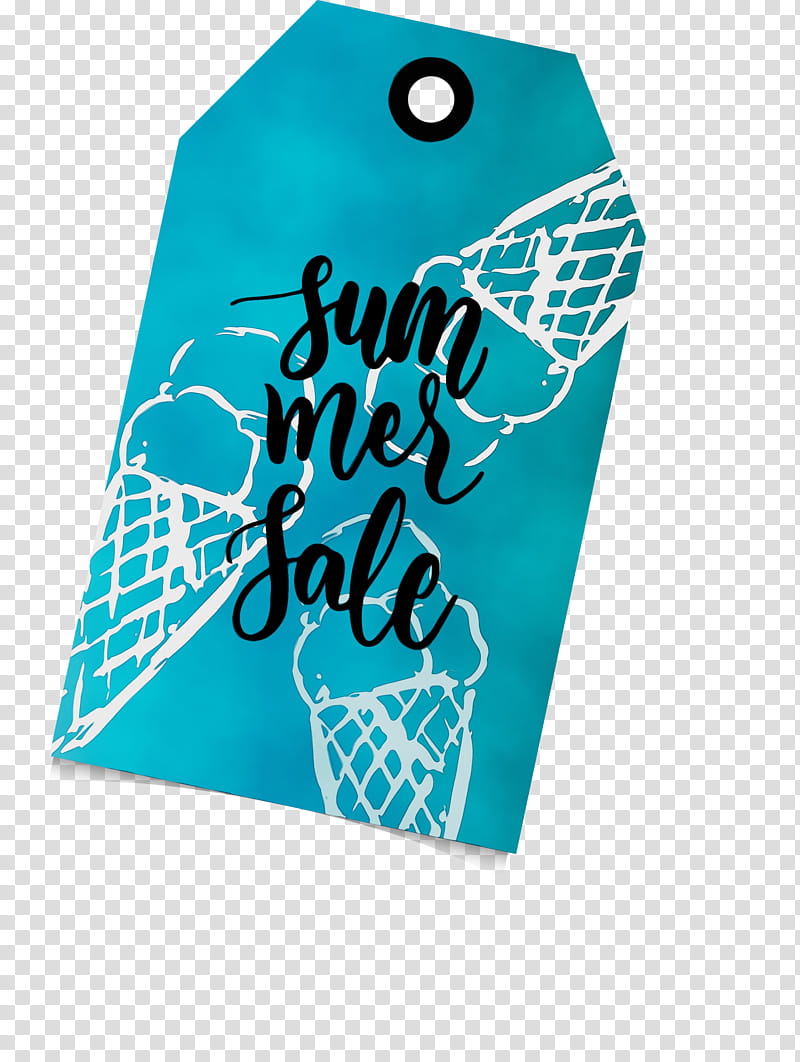 turquoise meter font, Summer Sale, Sales Tag, Sales Label, Watercolor, Paint, Wet Ink transparent background PNG clipart