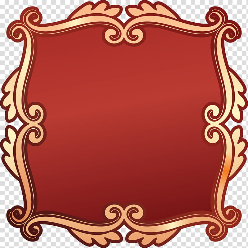 Square Frame, Red, Brown, Ornament, Frame, Rectangle, Label, Visual Arts transparent background PNG clipart