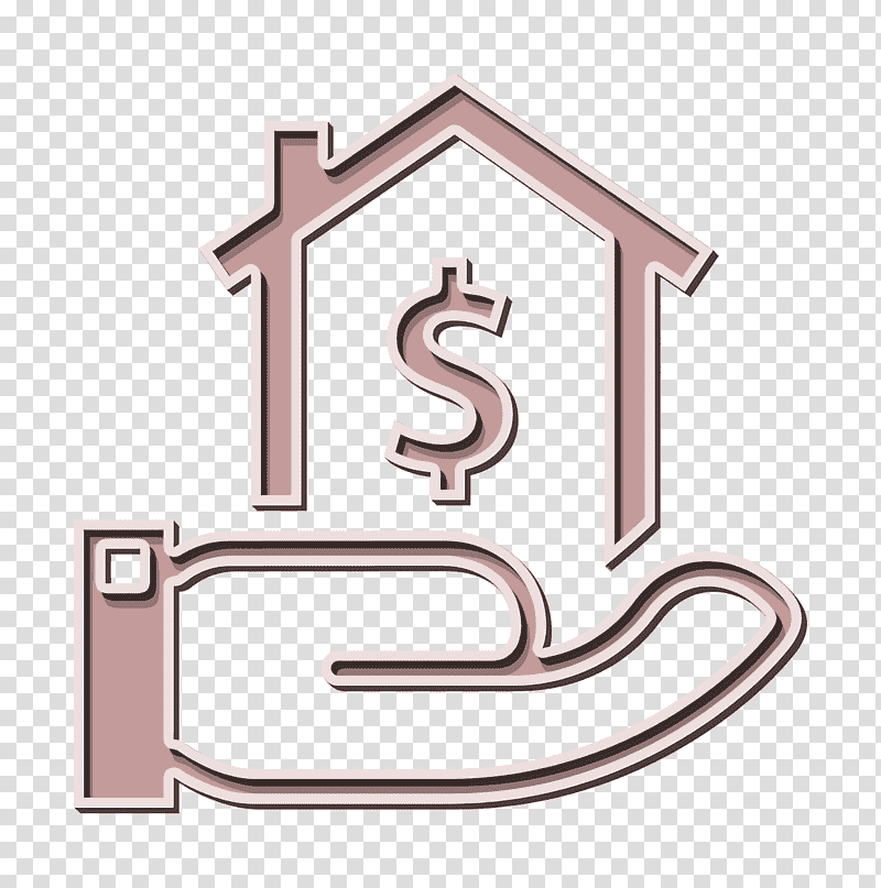 House with dollar sign on a hand icon Finances icon Rent icon, Home Equity Line Of Credit, Home Equity Loan, Mortgage Loan, Real Estate, Money transparent background PNG clipart