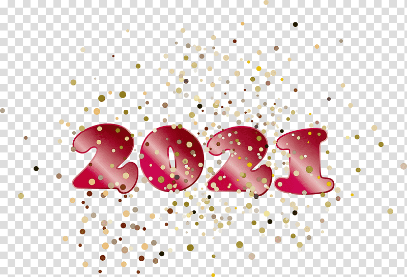 meter font glitter close-up magenta telekom, 2021 Happy New Year, 2021 New Year, Watercolor, Paint, Wet Ink, Closeup transparent background PNG clipart