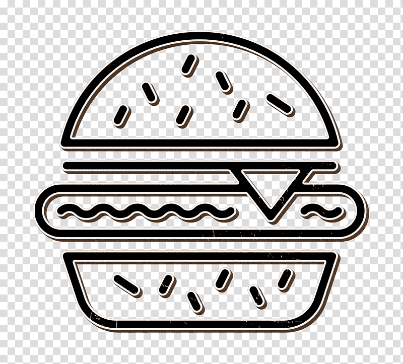 Food icon Gastronomy icon Hamburguer icon, Cheeseburger, Hamburger, Hot Dog, French Fries, Junk Food, Burger King transparent background PNG clipart