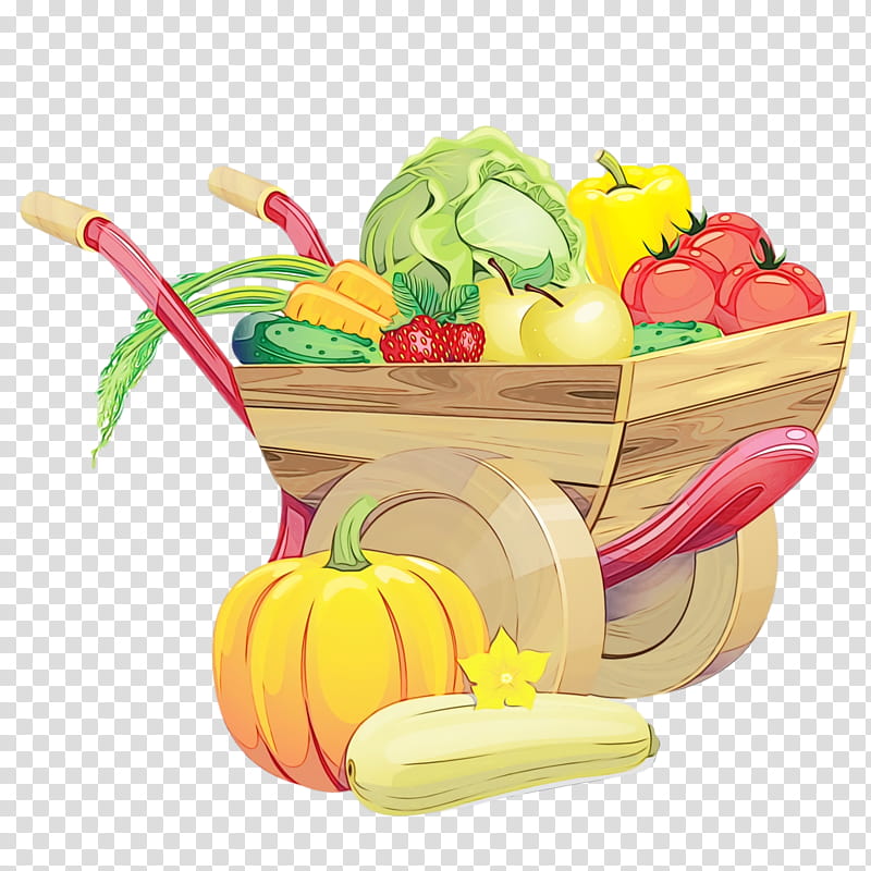 vegetable superfood natural foods fruit flowerpot, Thanksgiving, Autumn, Harvest, Watercolor, Paint, Wet Ink transparent background PNG clipart