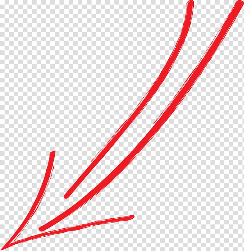Hand Drawn Arrow, Red, Line, Cable transparent background PNG clipart