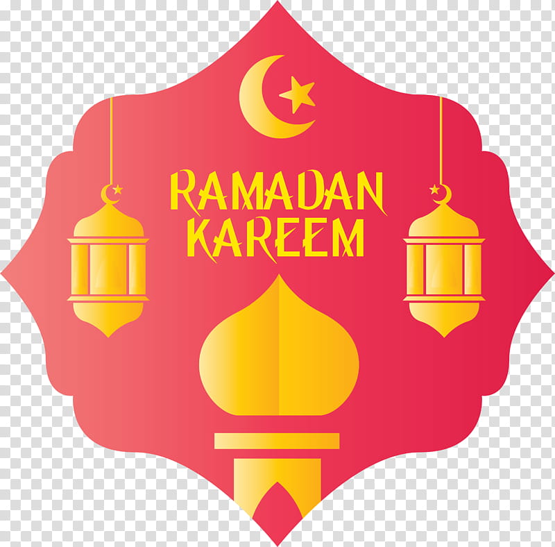 Ramadan Mubarak Ramadan Kareem, Red, Yellow, Emblem, Logo, Symbol transparent background PNG clipart