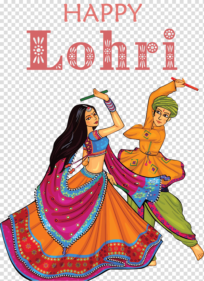 Happy Lohri, Garba, Dandiya Raas, Folk Dance, Festival, Painting, Rangoli transparent background PNG clipart