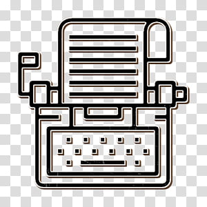 Newspaper icon Typewriter icon Edit tools icon, Drawing, Excavator, Writing Implement, Marketing, Machine, Tractor transparent background PNG clipart thumbnail