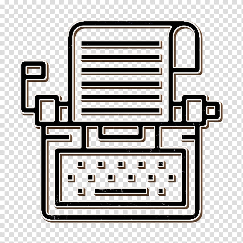 Newspaper icon Typewriter icon Edit tools icon, Drawing, Excavator, Writing Implement, Marketing, Machine, Tractor transparent background PNG clipart