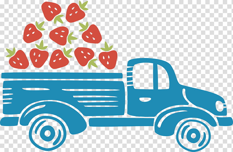 Strawberry Truck Autumn Fruit, Logo, Line, Area, Meter transparent background PNG clipart