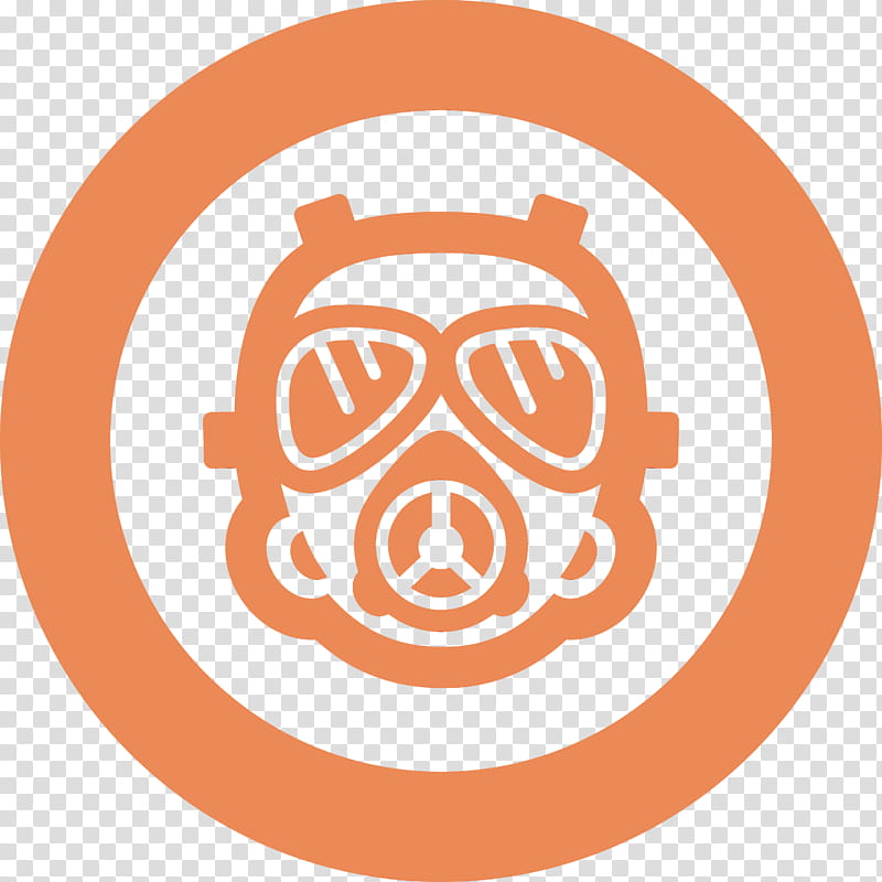 Orange, Gas Mask, Watercolor, Paint, Wet Ink, Circle, Logo, Smile transparent background PNG clipart