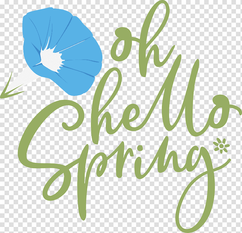 Oh Hello Spring Hello Spring Spring, Spring
, Logo, Calligraphy, Text, Spring , Cartoon transparent background PNG clipart