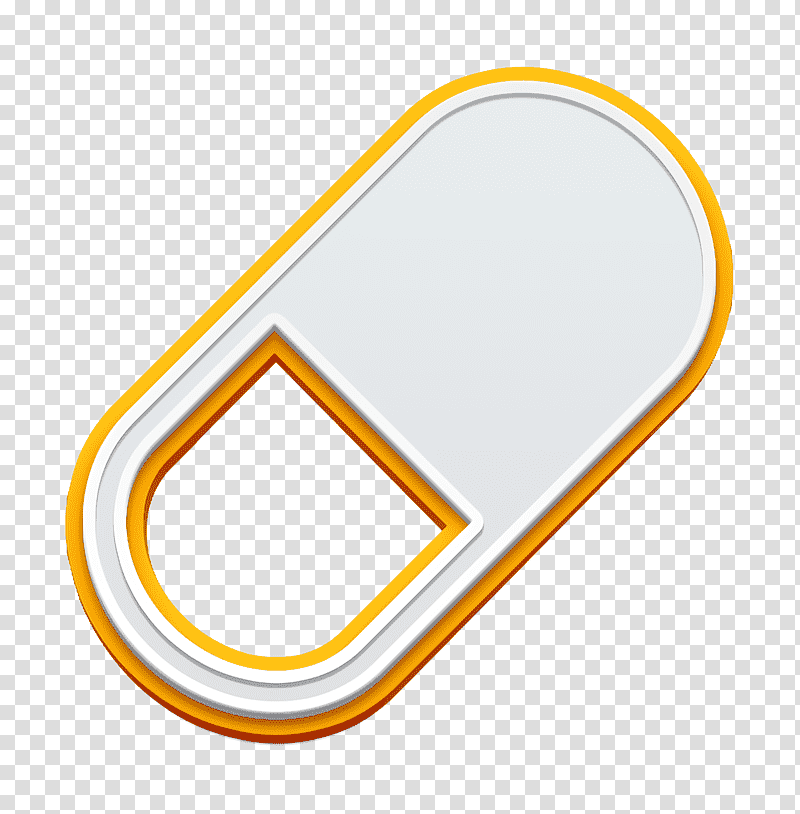 Dentist icon Pill capsule icon Pill icon, Medical Icon, Logo, Emblem, Yellow, Line, Meter transparent background PNG clipart
