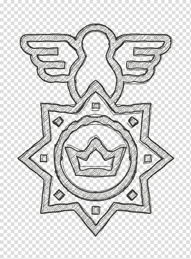 Winner icon Sheriff badge icon, Line Art, Visual Arts, Angle, Area, Meter transparent background PNG clipart