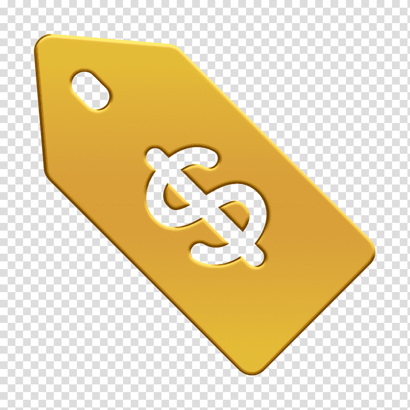 Price tag with dollar symbol icon Price icon Shops icon, Commerce Icon, Mobile Phone Case, Logo, Sign, Mobile Phone Accessories, Yellow transparent background PNG clipart