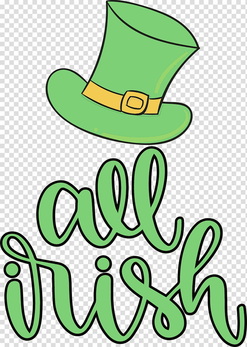 hat green leaf plant stem costume, Irish, Watercolor, Paint, Wet Ink, Symbol, Tree transparent background PNG clipart