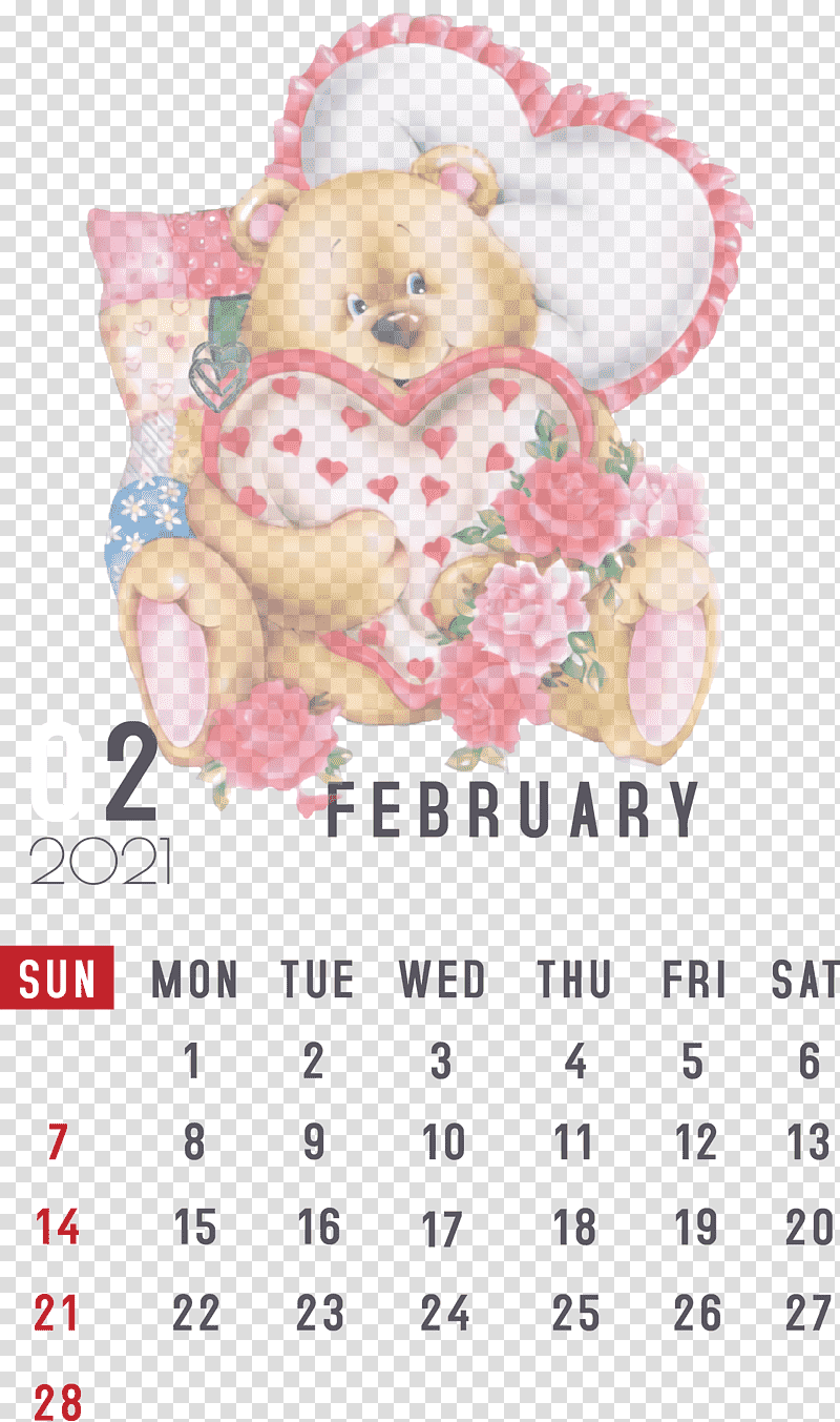 February 2021 Printable Calendar February Calendar 2021 Calendar, Calendar System, Month, Calendar Year, Public Holiday, Logo, New Year transparent background PNG clipart