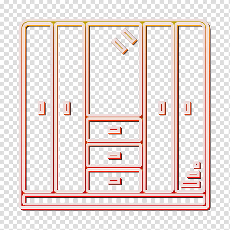 Home Equipment icon Wardrobe icon Cupboard icon, Door, Furniture transparent background PNG clipart