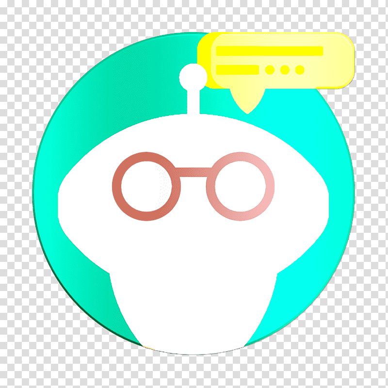 Online learning icon Bot icon Chat icon, Logo, Cartoon, Symbol, Circle, Green, Meter transparent background PNG clipart