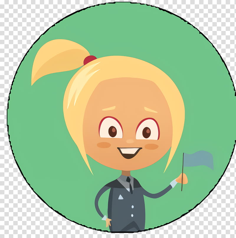 Green Circle, Smile, Character, Human, Behavior, Cartoon, Head, Yellow transparent background PNG clipart