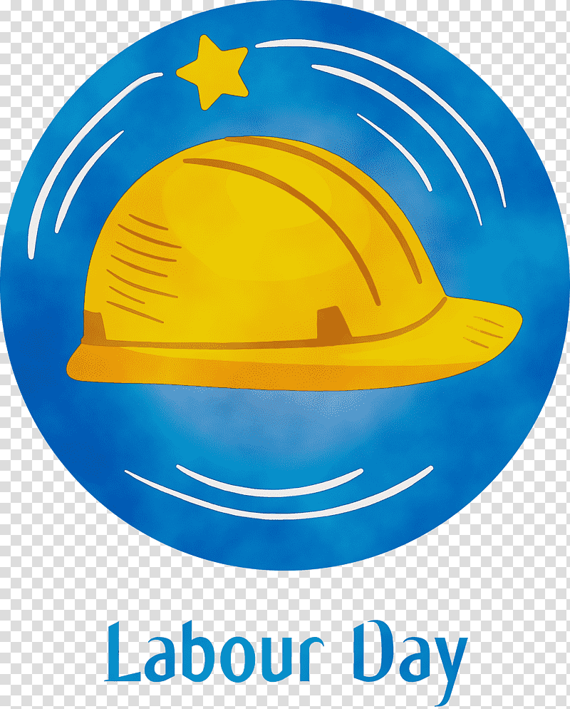 hard hat yellow hat line fashion, Labor Day, Labour Day, Watercolor, Paint, Wet Ink, Microsoft Azure transparent background PNG clipart