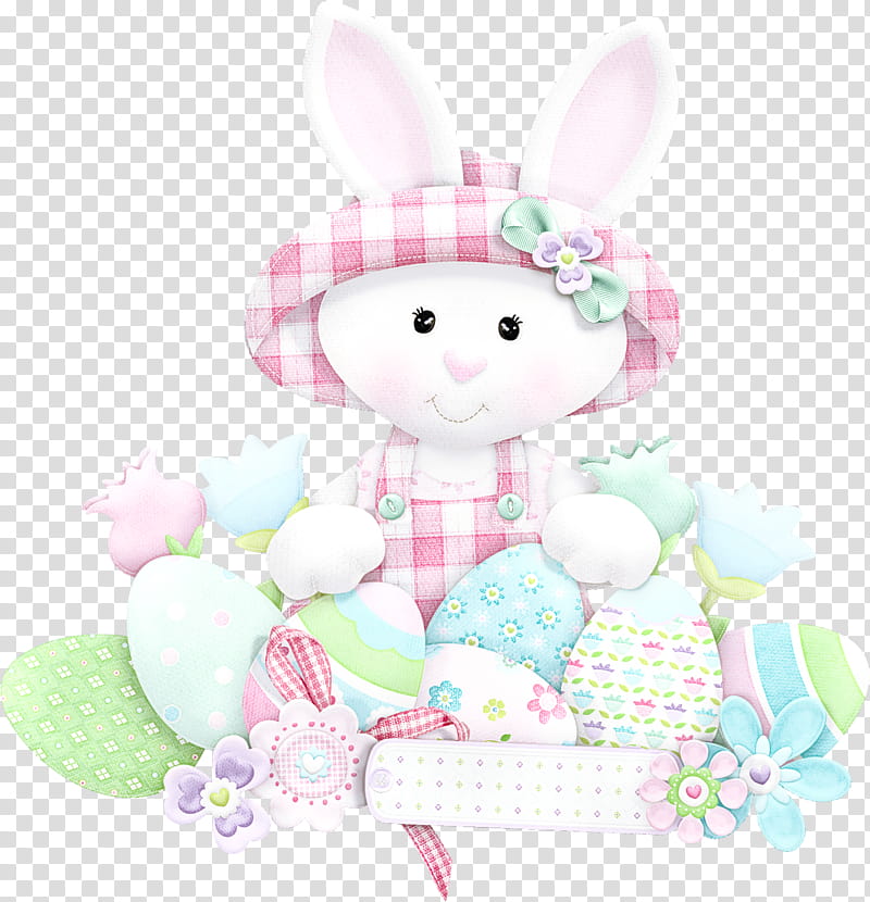 Easter bunny, Pink, Baby Toys, Stuffed Toy transparent background PNG clipart