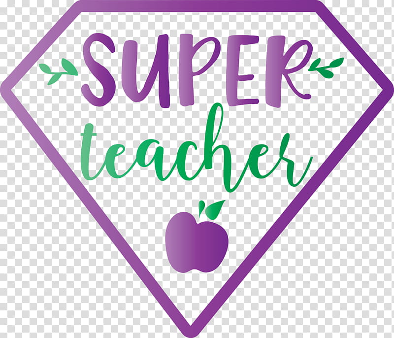 Teachers Day Super Teacher, Logo, Line, Purple, Point, Area, Meter, Love My Life transparent background PNG clipart