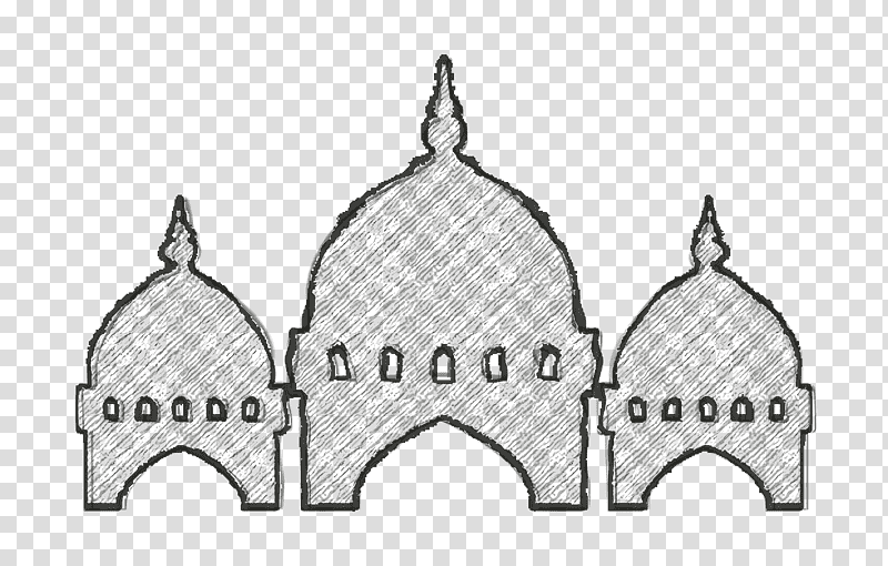 monuments icon Islamicons icon Mosque Domes icon, Islam Icon, Black And White
, Line Art, Symbol, Chemical Symbol, Headgear transparent background PNG clipart