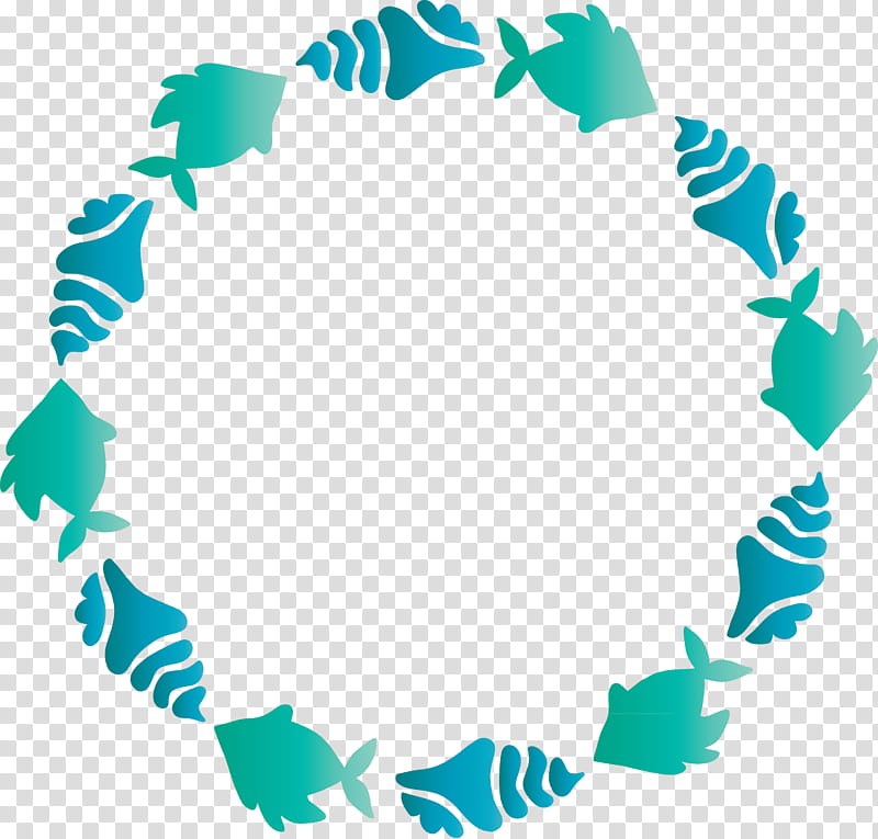 sea shell frame, Leaf, Turquoise, Line, Meter, Biology, Plant Structure, Plants transparent background PNG clipart