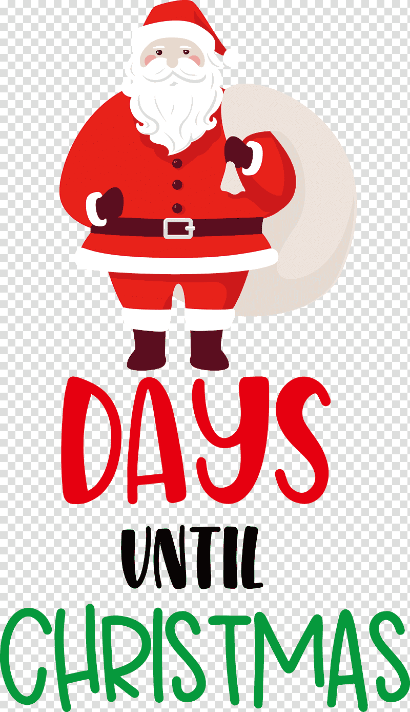 Days until Christmas Christmas Santa Claus, Christmas , Christmas Tree, Christmas Day, Holiday Ornament, Logo, Christmas Ornament transparent background PNG clipart