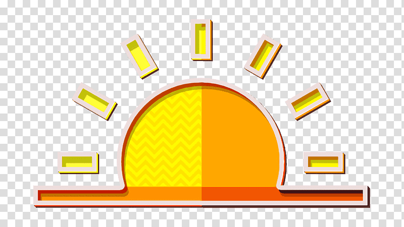 Sun icon Adventure icon Sunrise icon, Logo, Yellow, Meter, Line, Diagram, Mathematics transparent background PNG clipart