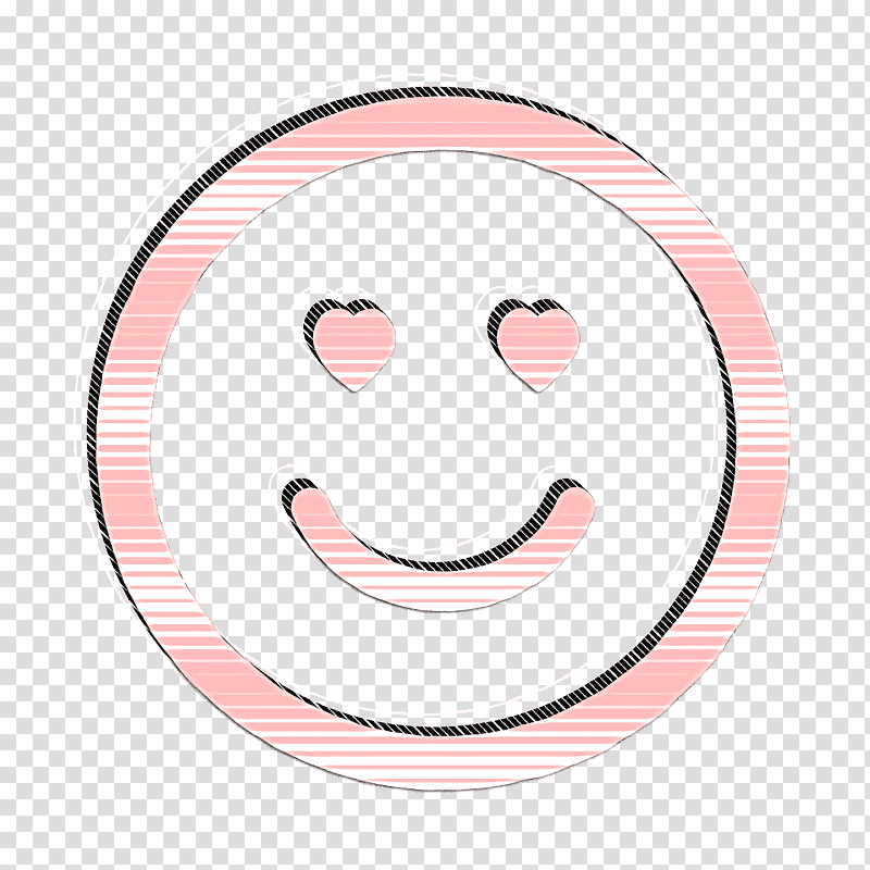 Emoticon in love face with heart shaped eyes in square outline icon Smile icon Emotions Rounded icon, Interface Icon, Smiley, Happiness, Lips, Meter, Laughter transparent background PNG clipart