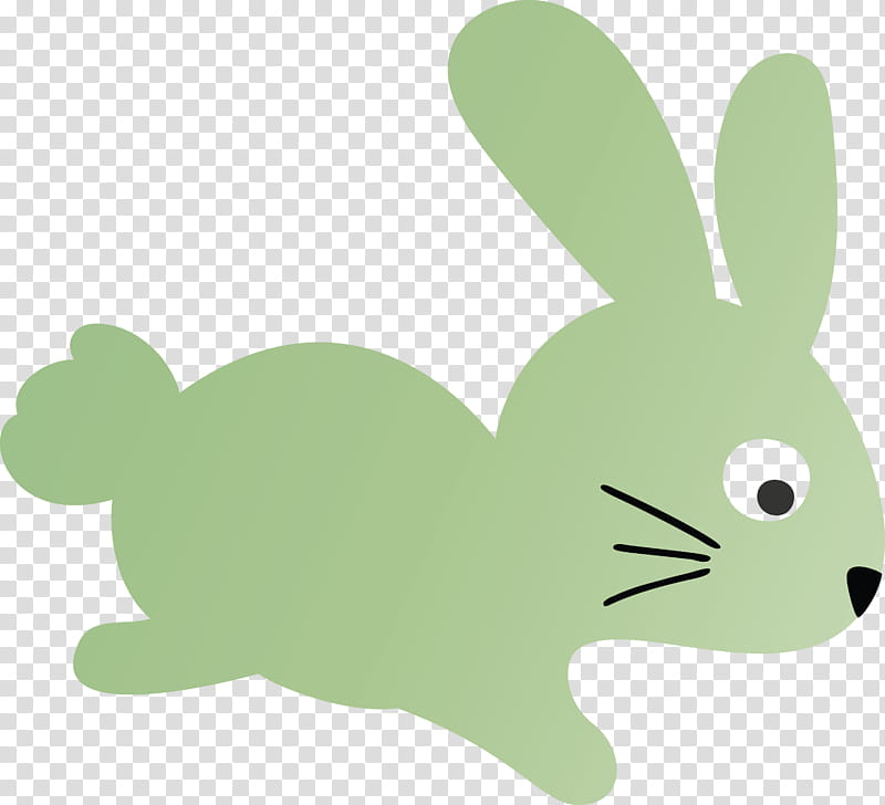 Cute Easter Bunny Easter Day, Green, Rabbit, Rabbits And Hares, Cartoon, Grass, Tail, Animation transparent background PNG clipart