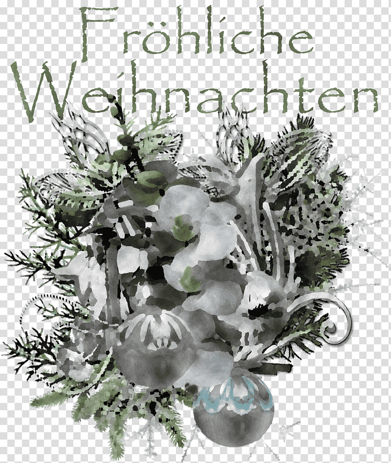 Frohliche Weihnachten Merry Christmas, Floral Design, Flower, Christmas Day, Christmas Ornament M, Twig, Bird Nest transparent background PNG clipart