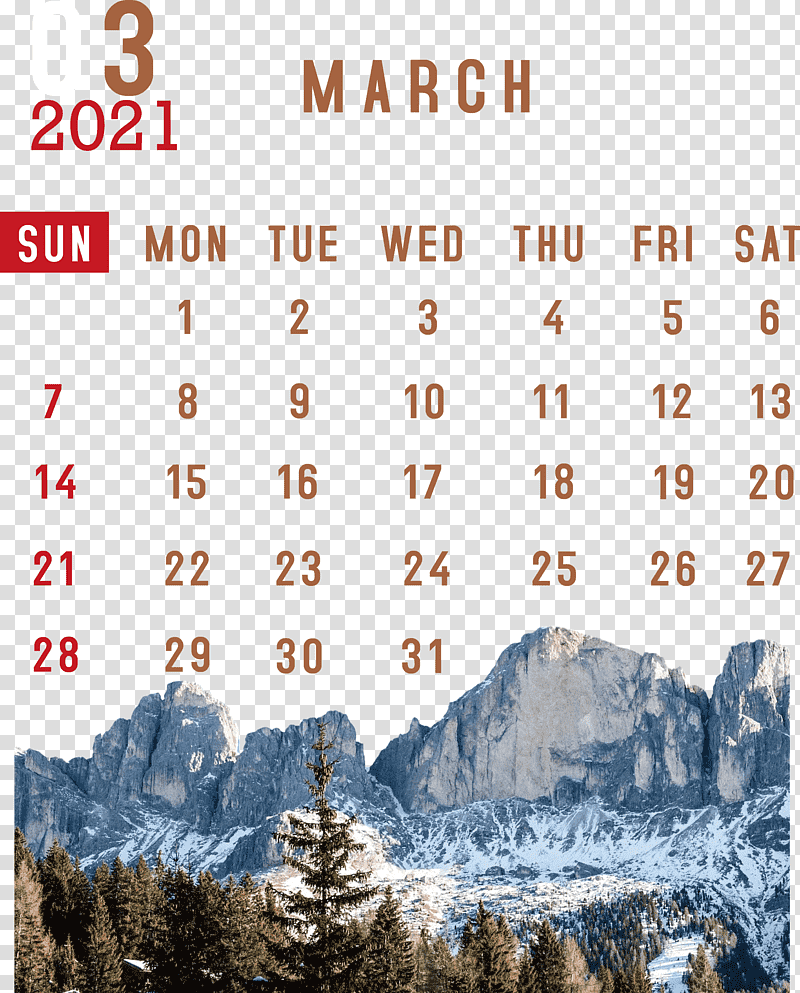March 2021 Printable Calendar March 2021 Calendar 2021 Calendar, March Calendar, Calendar System, January Calendar, Month, February transparent background PNG clipart