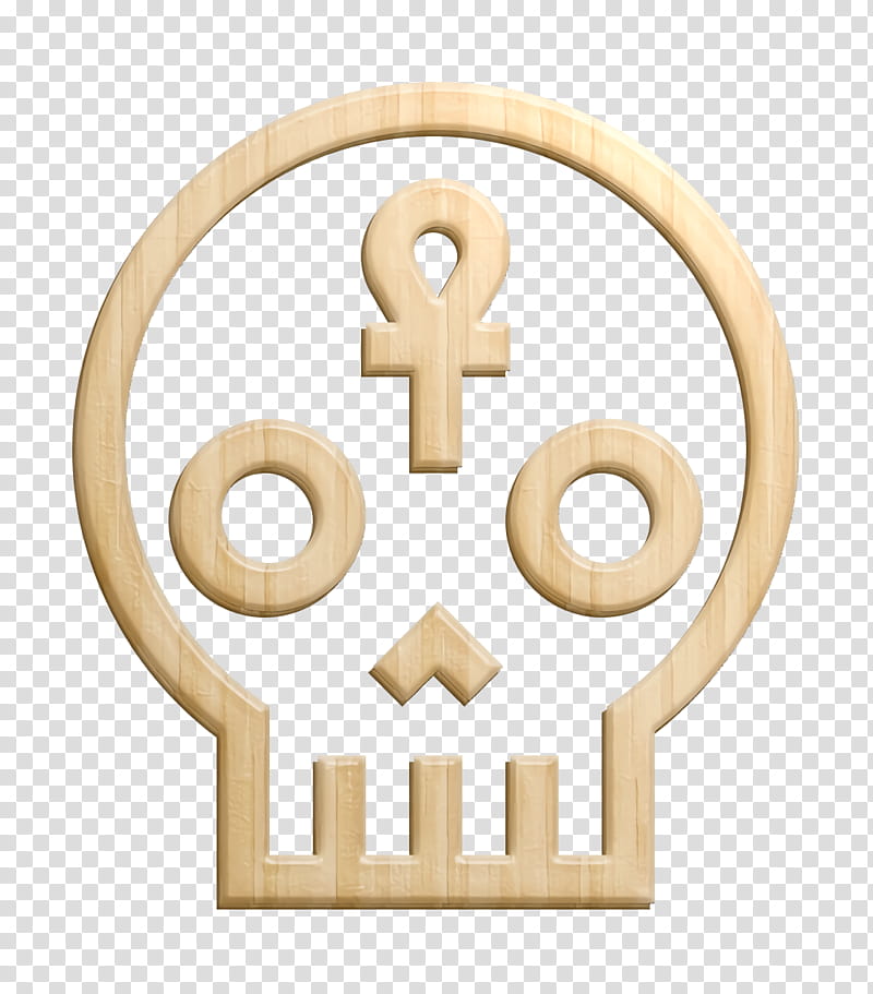 Esoteric icon Skull icon Death icon, Symbol, Beige, Circle transparent background PNG clipart