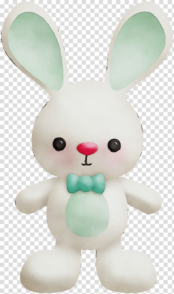 Easter bunny, Watercolor, Paint, Wet Ink, Stuffed Toy, Rabbit, Rabbits And Hares, Animal Figure transparent background PNG clipart