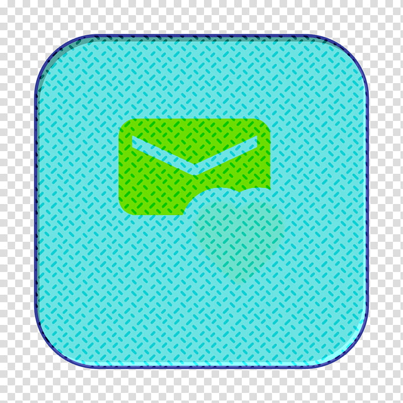 Favourite icon Email icon, Green, Meter, Turquoise, Symbol, Line, Area transparent background PNG clipart