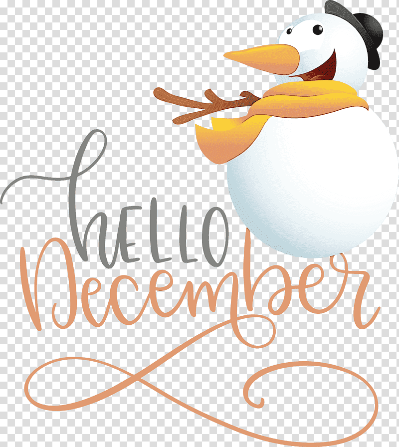 birds logo beak line text, Hello December, Winter
, Watercolor, Paint, Wet Ink, Happiness transparent background PNG clipart